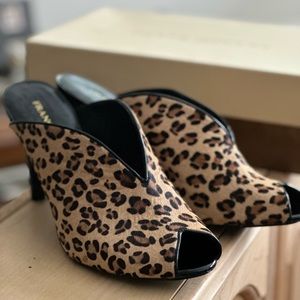 Franco Sarto leopard print heels, size 9